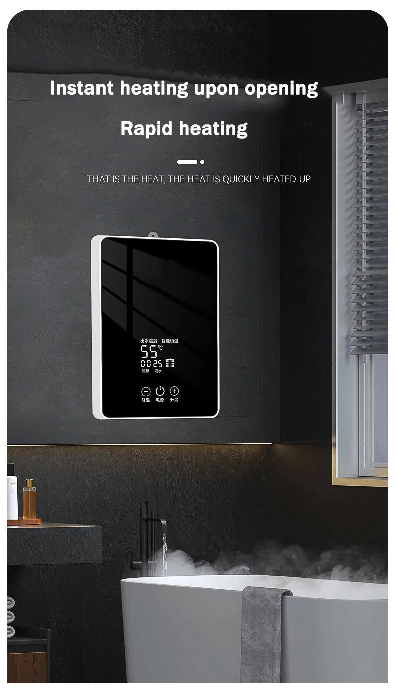 5500W/6500W Electric Hot Water Heater Instant Kitchen Bathroom Water.