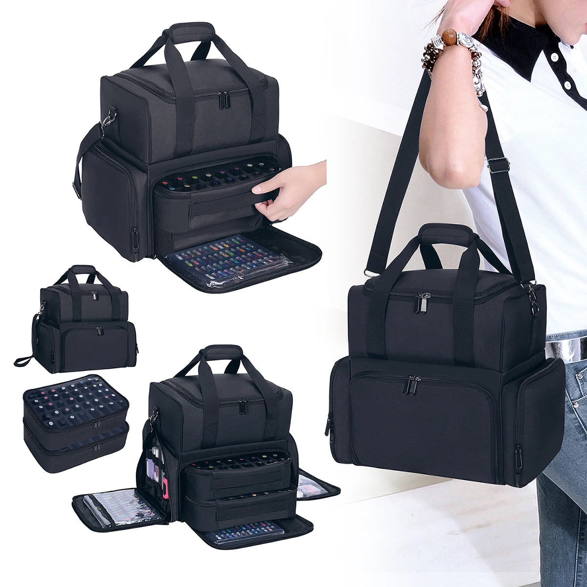 80-Bottle Large Capacity Nail Polish.