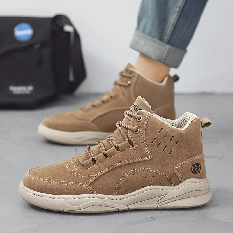 High Top Boots Men's Shoes Motorcycle Ankle Boot Shoes for Men Winter Boots Men's