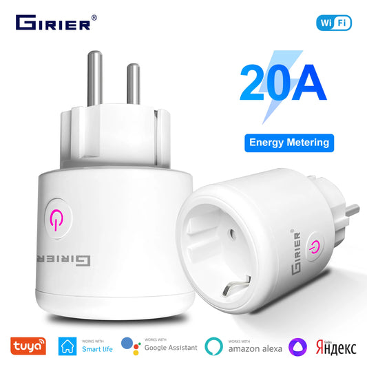 GIRIER Tuya Smart Wifi Plug EU with Power.