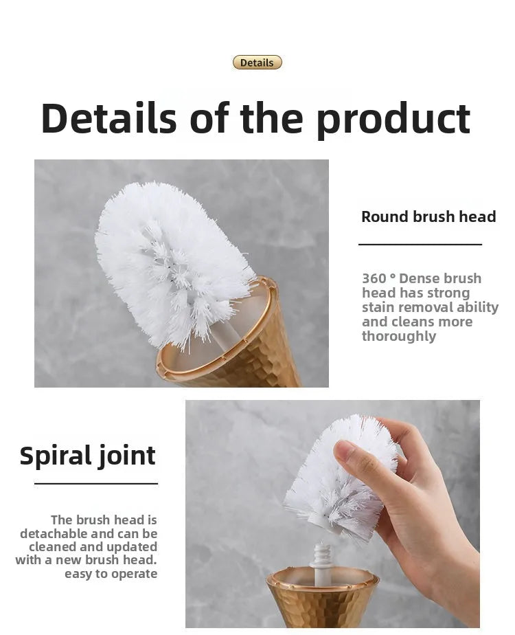 Premium Long Handle Toilet Brush with Holder.