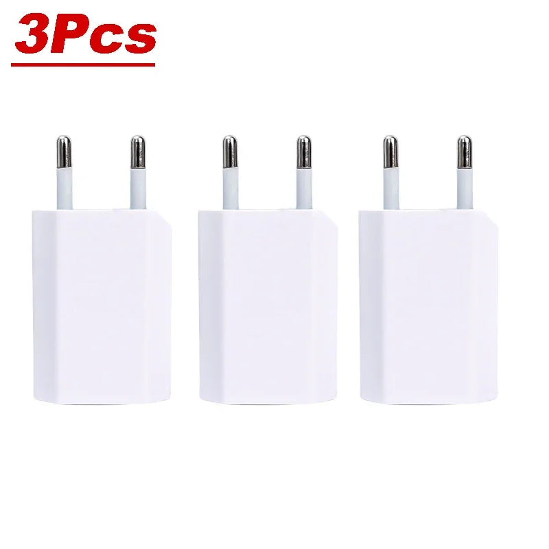 NNBILI 1-5Pcs Universal 5V 1A EU Plug USB Wall Phone Charger For iPhone Samsung Xiaomi.