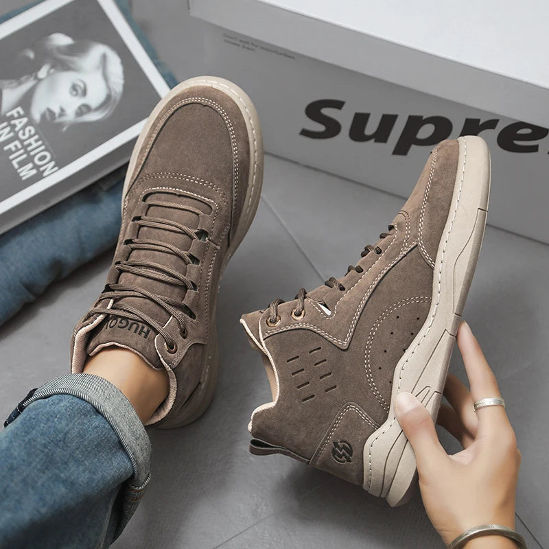 High Top Boots Men's Shoes Motorcycle Ankle Boot Shoes for Men Winter Boots Men's