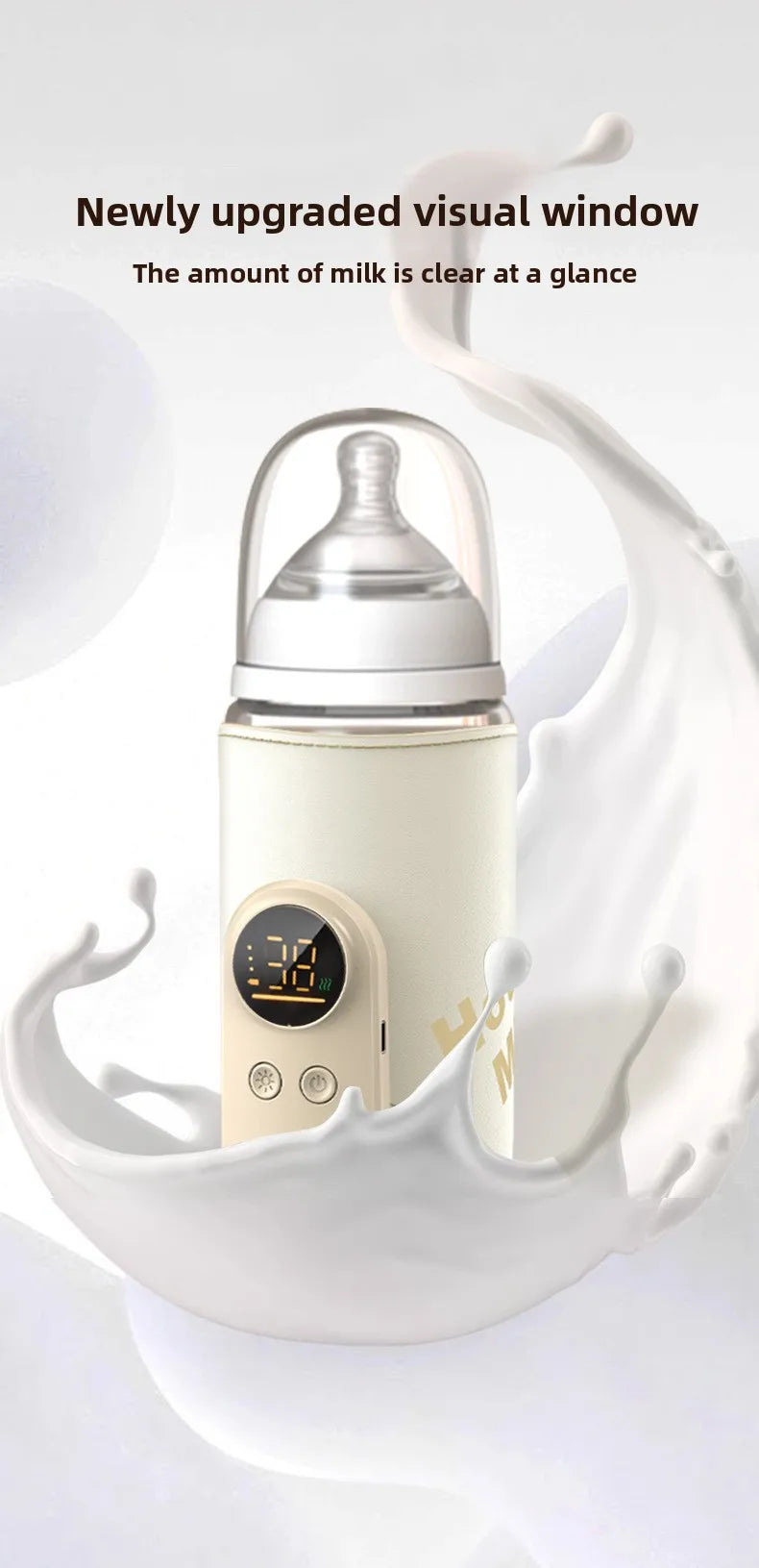 6000mAh Baby Bottle Warmer 6 Heat Level Multifunction Breast Milk.