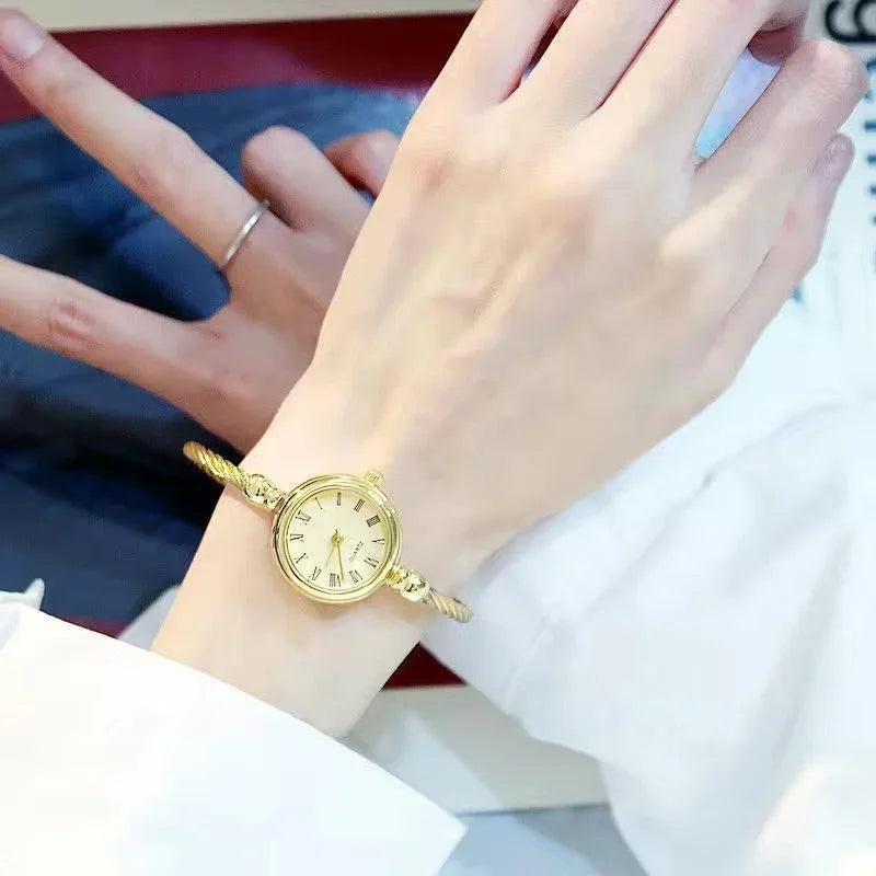 Fashion Bracelet Watches for Women Luxury Stainless Steel Retro Ladies Quartz Wristwatches Women Dress Clock 여자시계