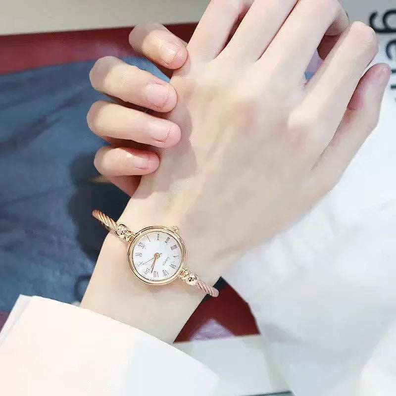 Fashion Bracelet Watches for Women Luxury Stainless Steel Retro Ladies Quartz Wristwatches Women Dress Clock 여자시계