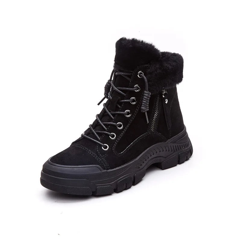 Winter Shoes Women Snow Boots Thick Sole Warm Plush Winter Shoes.