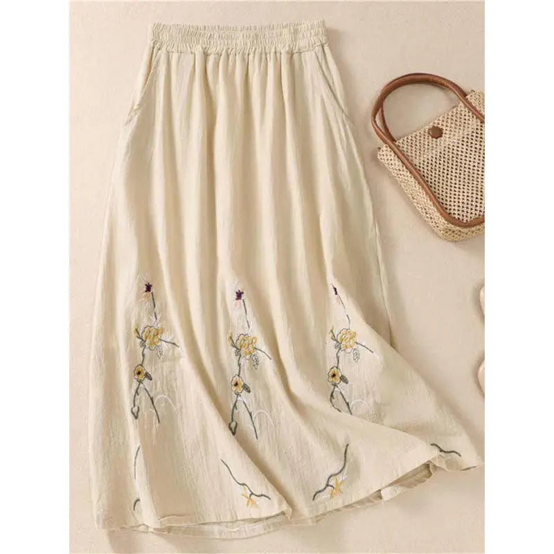 Mid-length Pure Cotton Women's Skirt for Women.