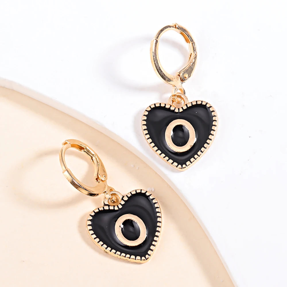Peixin Fashion Heart Initial Letter Charms Women's Pendant Earrings Party Jewelry Mother's Day Valentine's Day Gift Wholesale