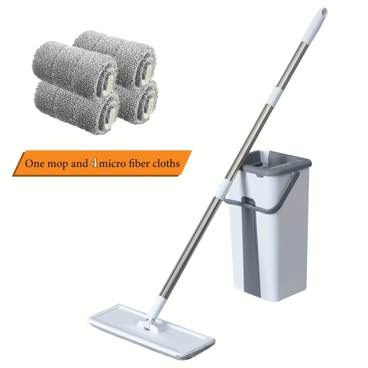 Mop with Bucket Set Wet Dry Magic Cleaning Tool for Home.