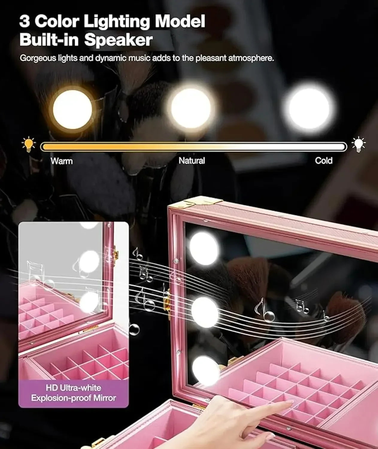 Portable Rolling Manicure Table Foldable.