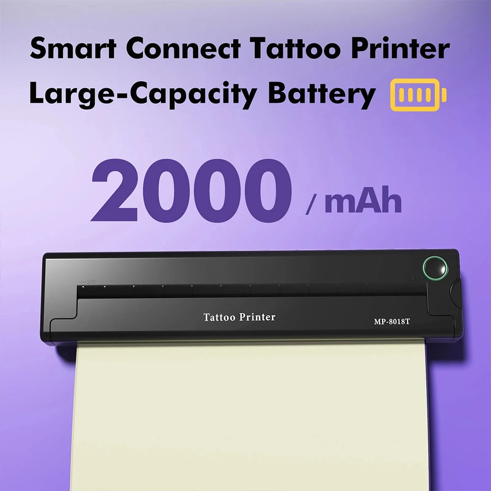 Mini Portable A4 Thermal Printer Multifunctional Bluetooth Tattoo Printer HD Printing Tattoo Machine Document A4 Paper Printer