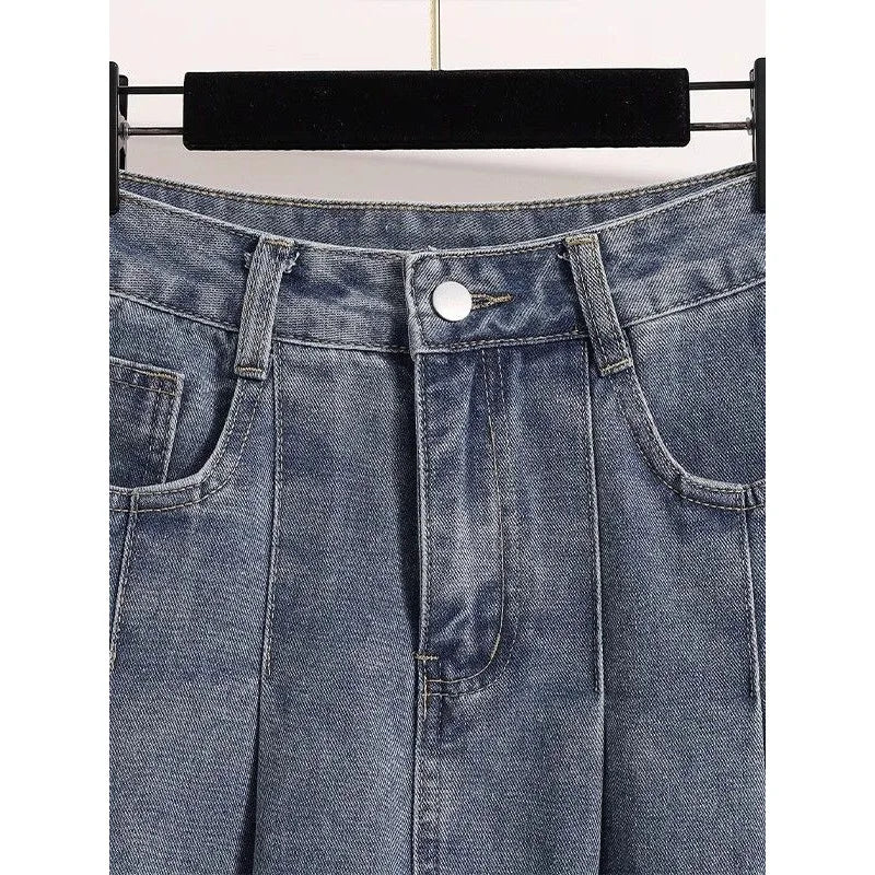 High Waist A- Line Midi Skirt Denim.