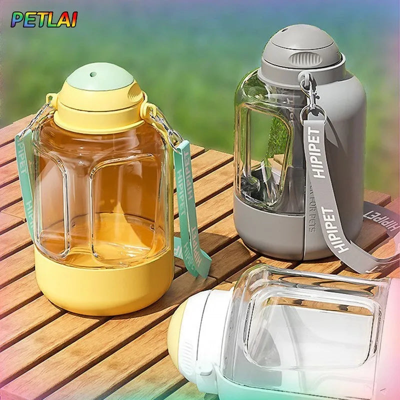 Portable water bowl for dogs, ideal for outdoor walks.