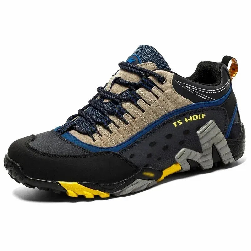 2025 Spring New Outdoor Couple Trekking Shoes Men Waterproof Hiking Shoes Mountain Boots Genuine Leather Woodland Unisex Shoes