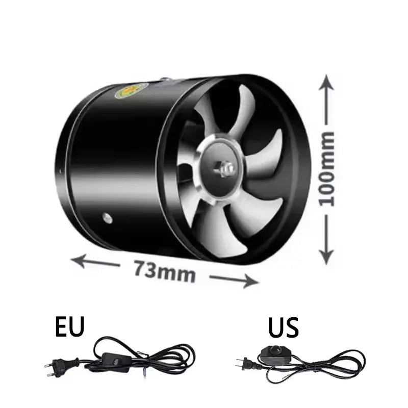 4''6'' 220V Metal Duct Exhaust Fan Air Ventilator Pipe Ventilation.