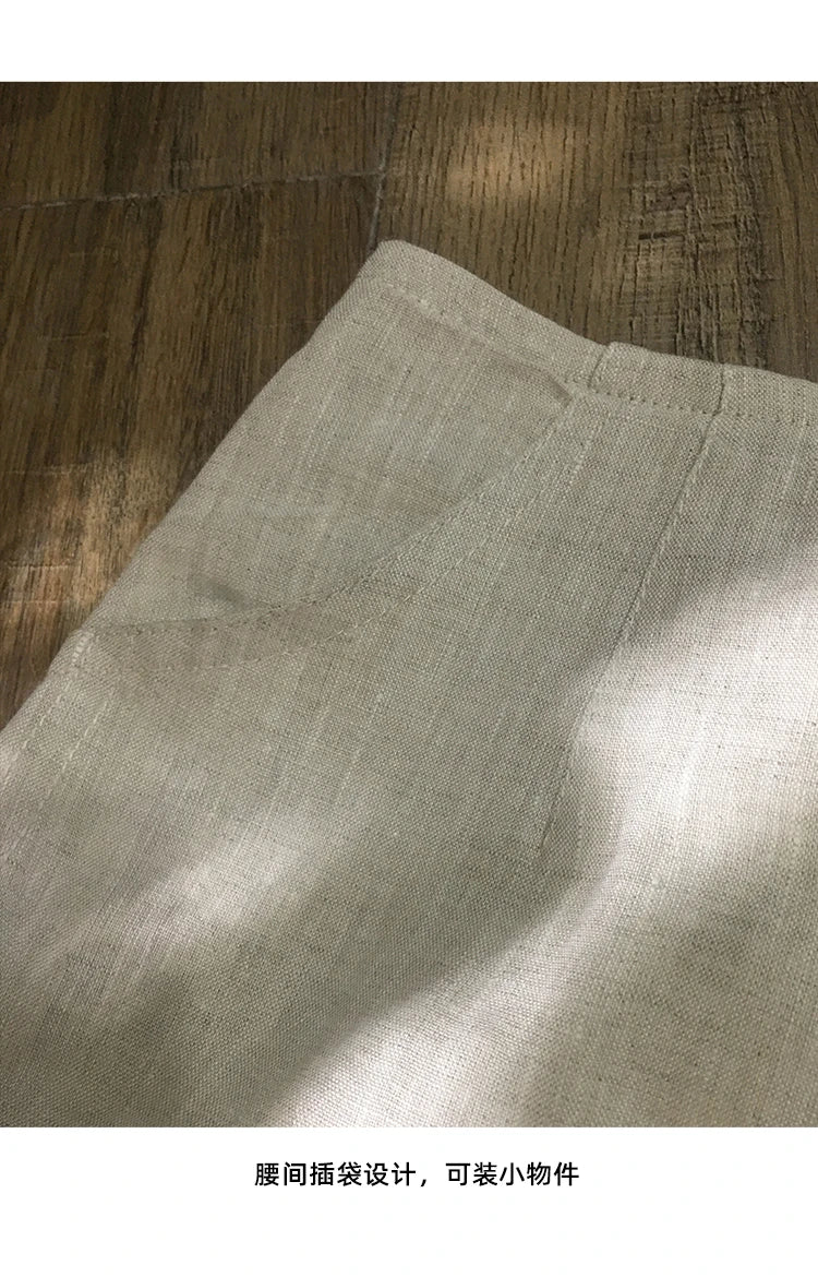 100% Linen Long Skirts For Women.