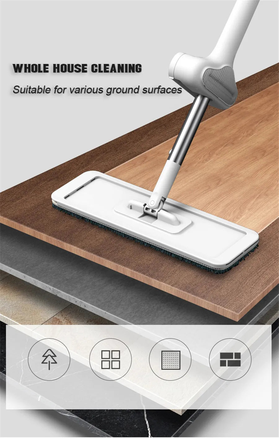 Magic Self-Cleaning Squeeze Mop Microfiber.