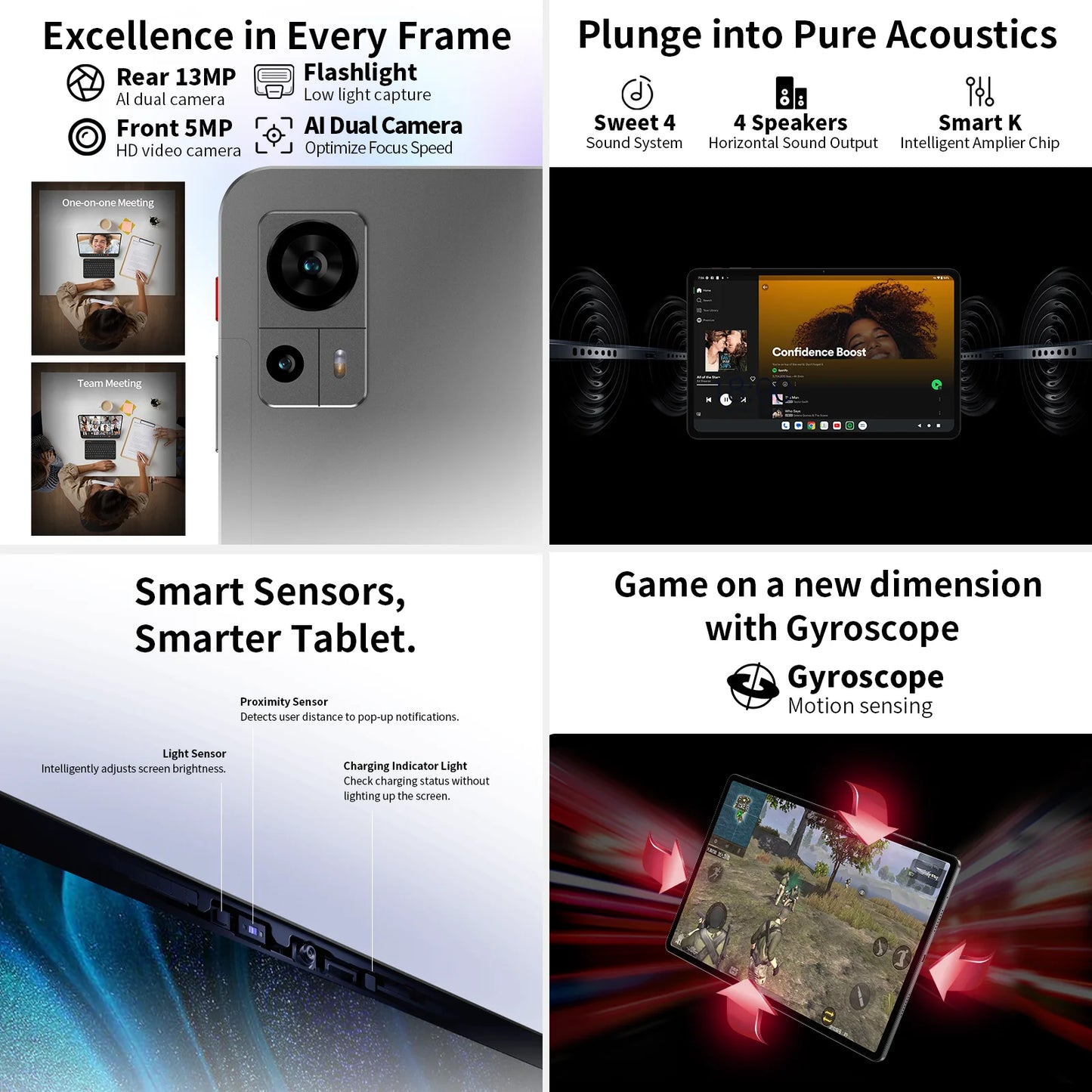 Teclast T60 Tablet, 12'' 2K Fhd 2000X1200, Android 13, (8Gb+8Gb)16Gb Ram, 256Gb  8 Cores.