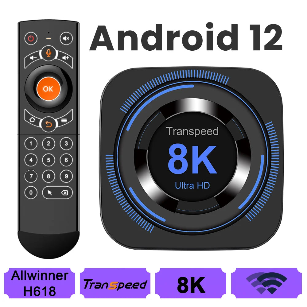 Transpeed TV Box Android 12,