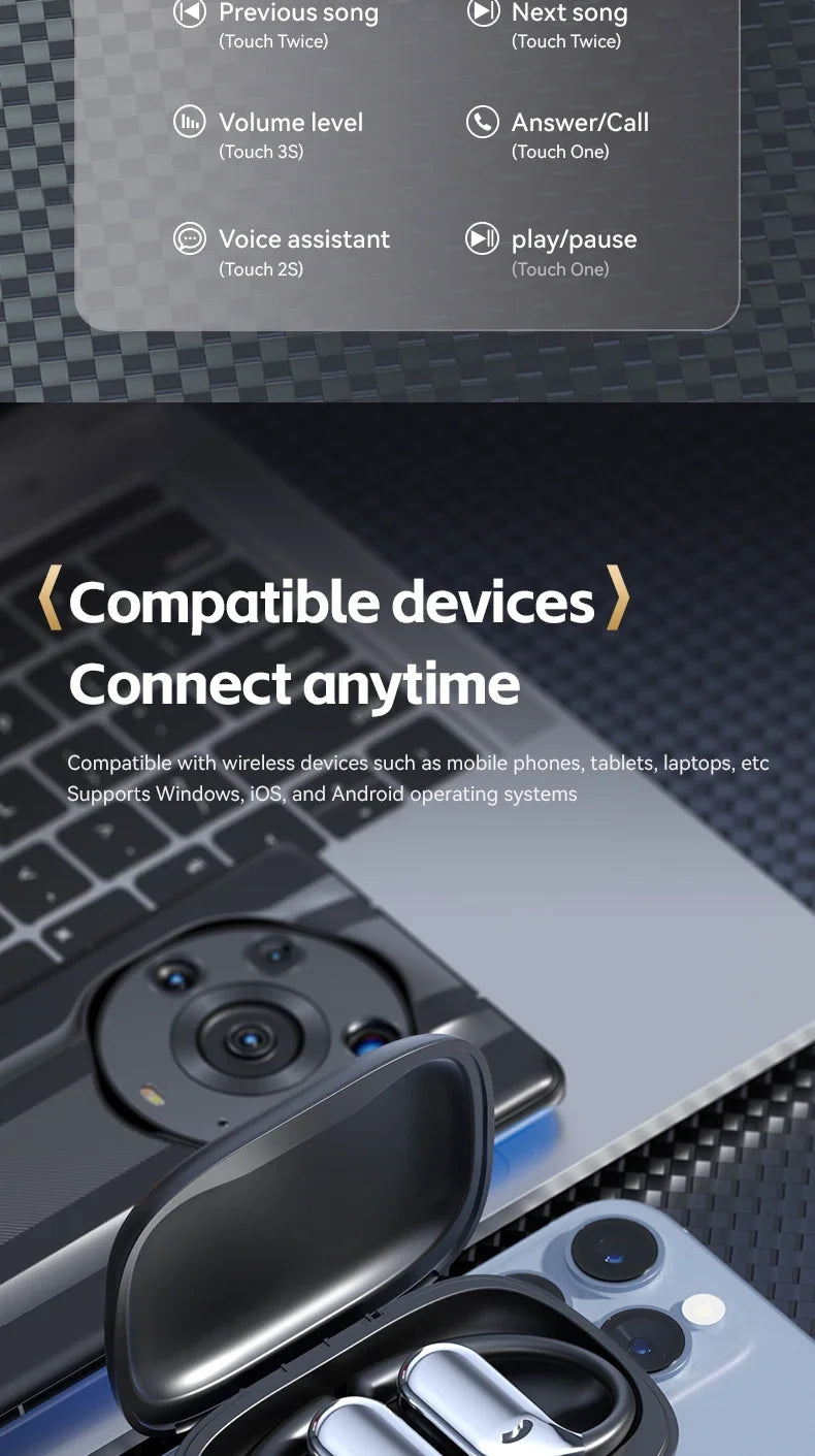 M74 AI Translator  Bluetooth Earbuds Real-Time Voice Translator 144 Languages.