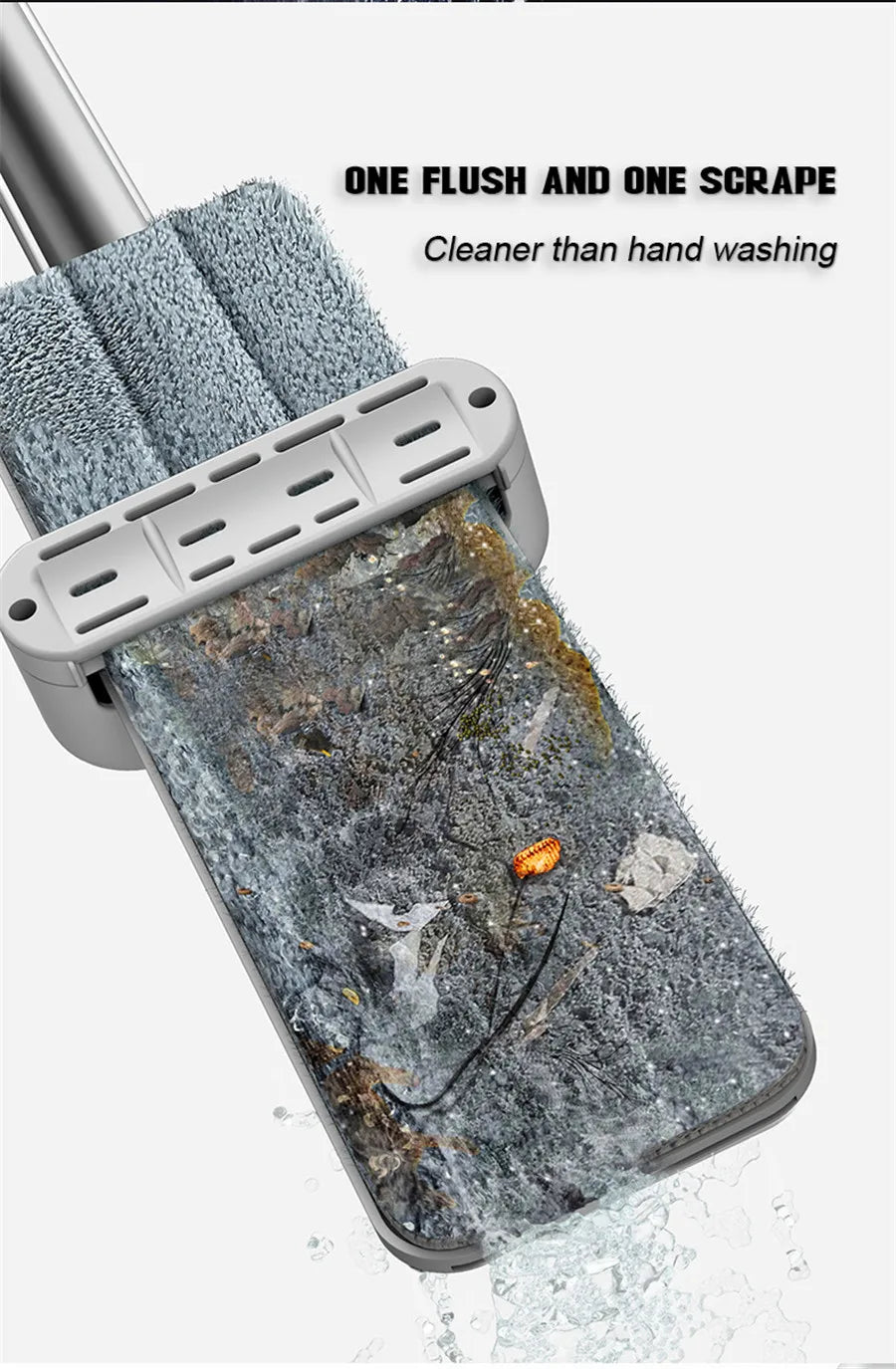 Magic Self-Cleaning Squeeze Mop Microfiber.