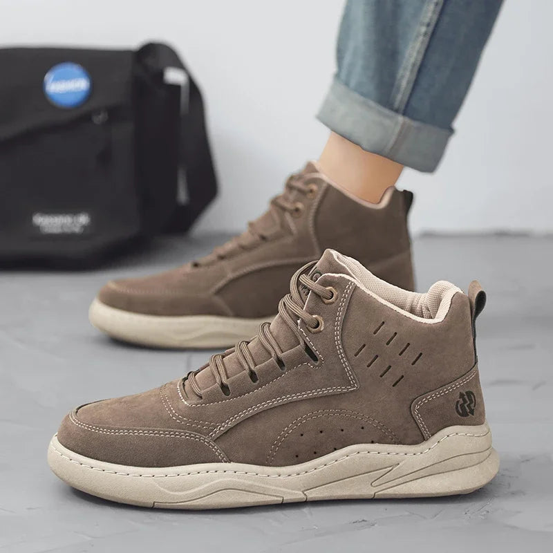 High Top Boots Men's Shoes Motorcycle Ankle Boot Shoes for Men Winter Boots Men's