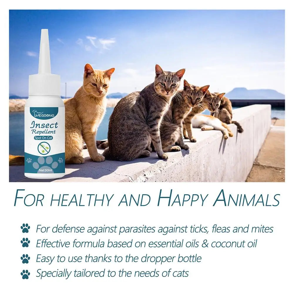 Flea and tick drops for pets, combats fleas, ticks, and lice.