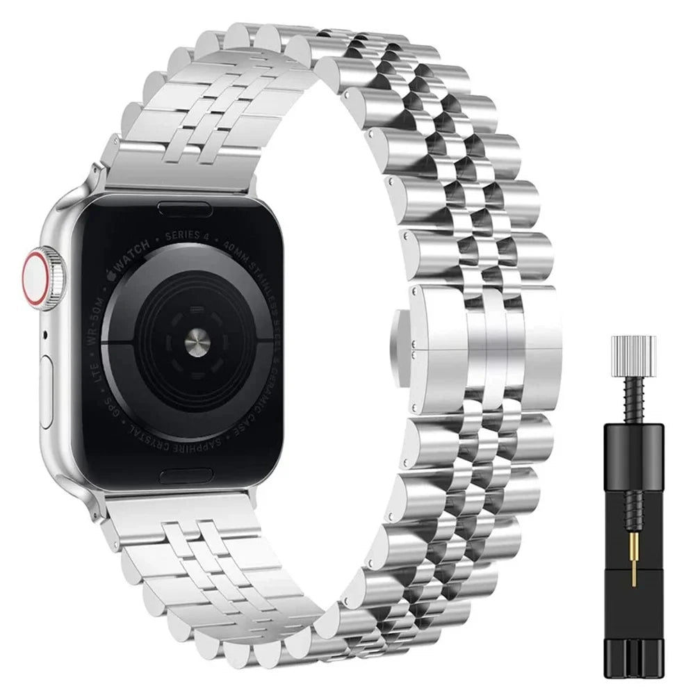Stainless steel fashion strap is suitable for Apple Watch 38/40/41mm42/44/45/49mm,metal strap is suitable for IWatch 987654321SE