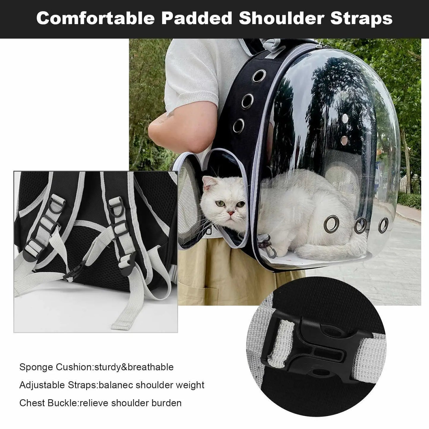 TitleTransparent portable pet backpack.
*


t Backpack