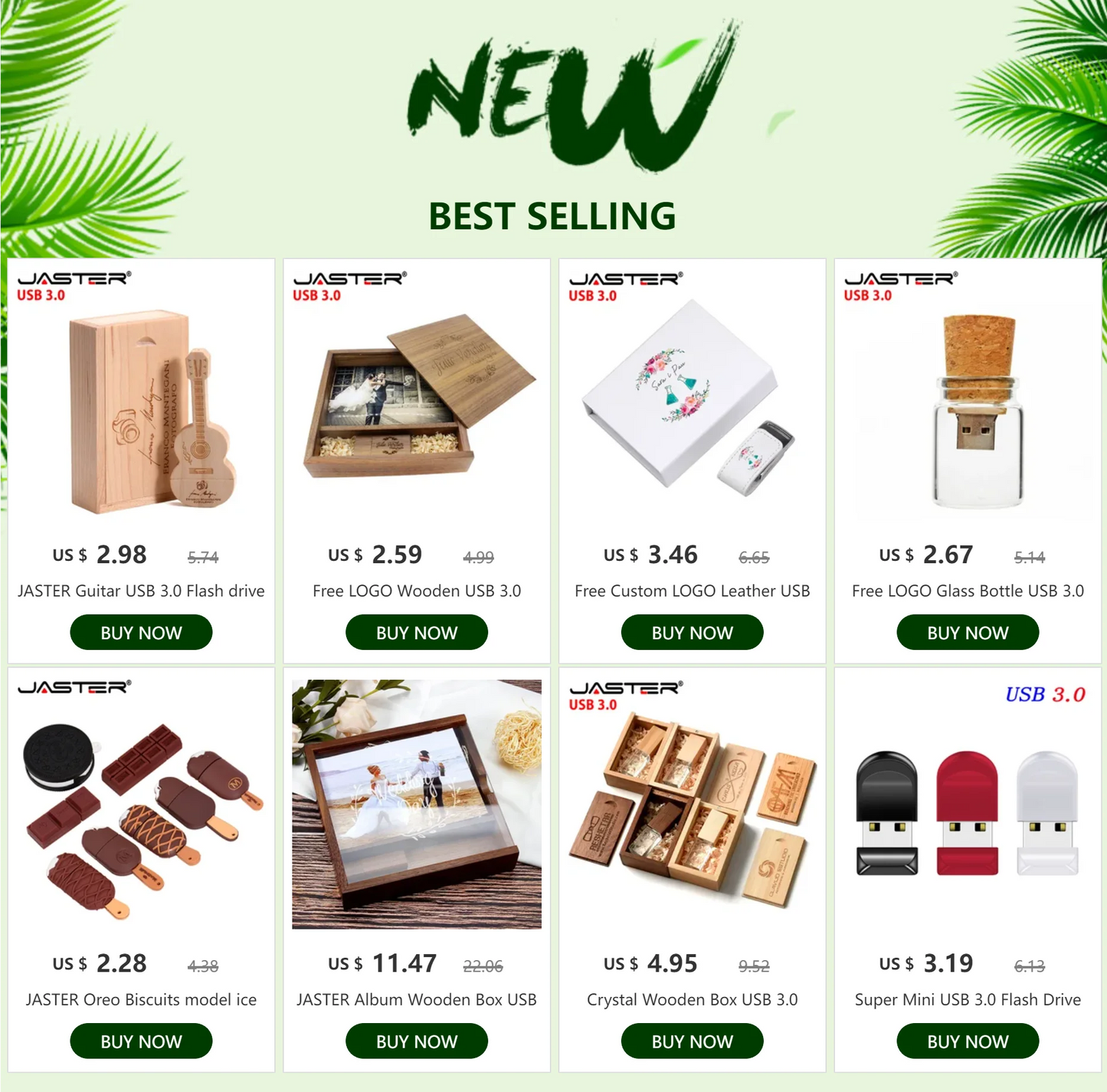 JASATER Super Mini Metal USB Flash Drive 128GB Silver Pen Drive with Free Key Ring 64GB Funny Creative Gift Memory Stick 32GB