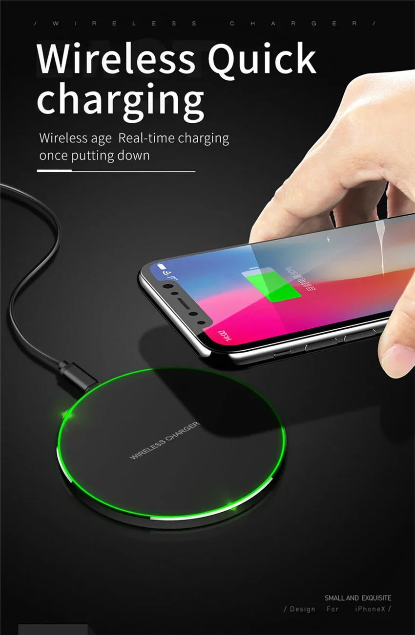 100W Fast Wireless Charger Pad For iPhone 15 14 13 12  X Pro Max 8 Samsung Galaxy S23 Xiaomi.