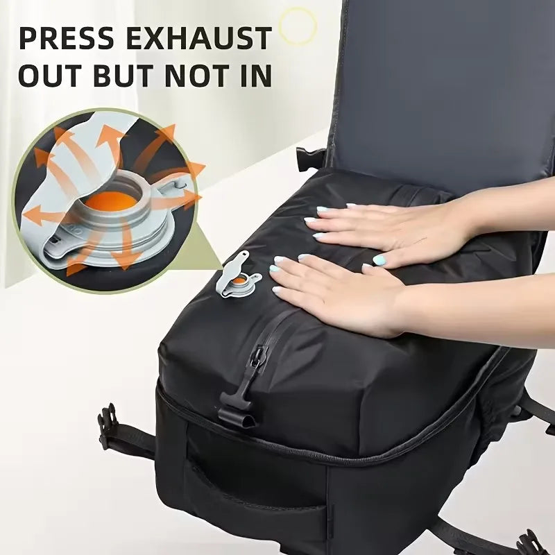 Travel Luggage Vacuum Compression Travel Backpack with Vacuum Pump Combo Set.