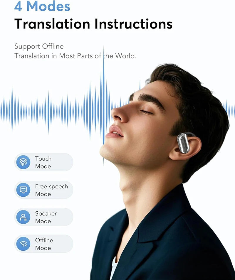 Headphones with automatic translation, compatible with 144 languages.