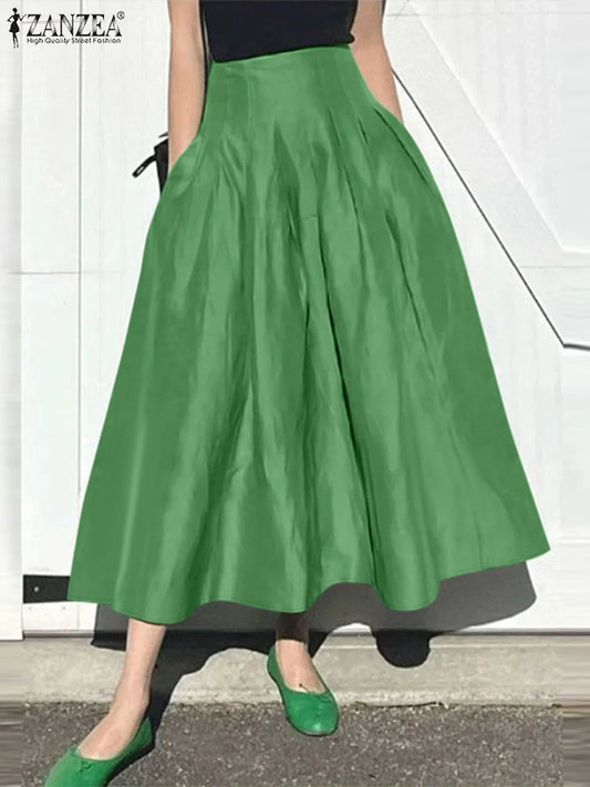 Fashion Women Long Skirts ZANZEA Summer.