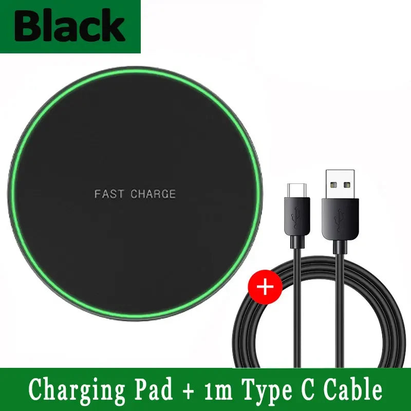 100W Fast Wireless Charger Pad For iPhone 15 14 13 12  X Pro Max 8 Samsung Galaxy S23 Xiaomi.