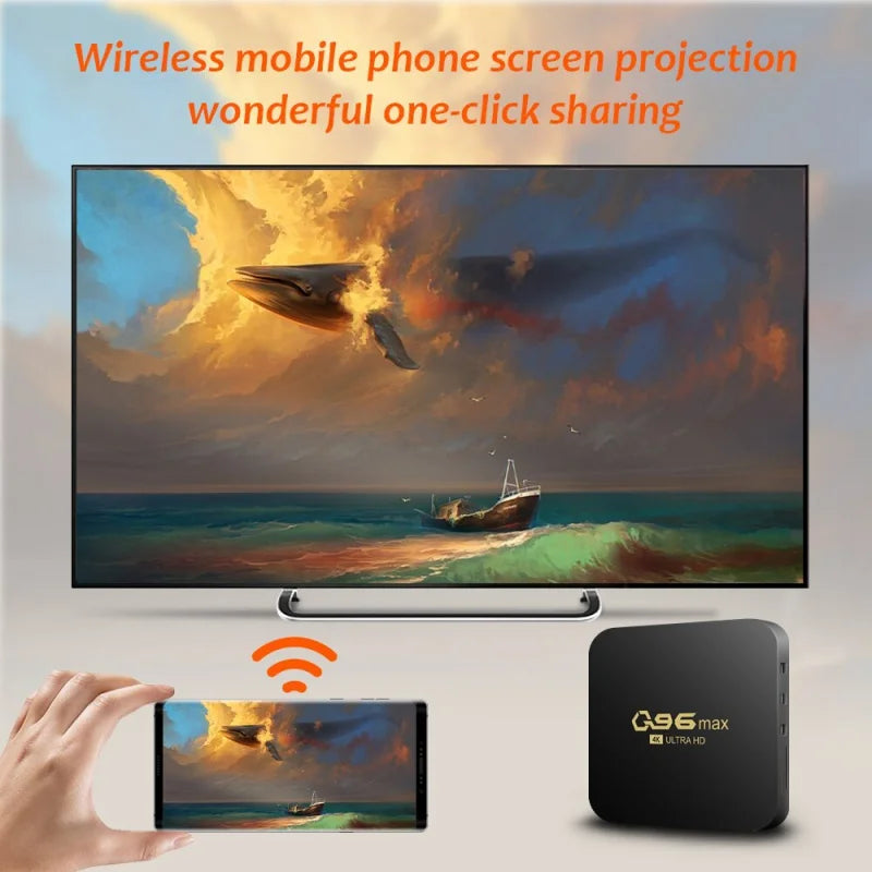 Q96 Max tv box Android 11 Amlogic S905 4G Quad Core 64 bit 4K 3D UHD smart tv Media Player H. 265 iptv