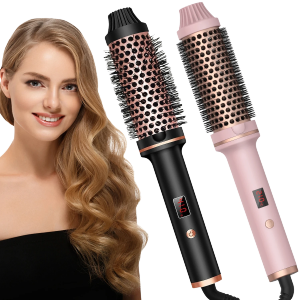 Electric Hair Brush Curler Straightener - Valentine's Day Gift for Adults Quick Heating ION- Technology Anti-Scalding Universal Voltage