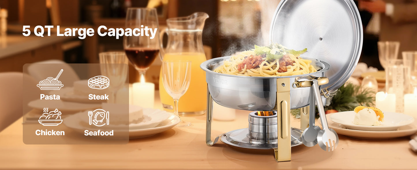 VEVOR 4 Pack Chafing Dish Buffet Set Stainless.