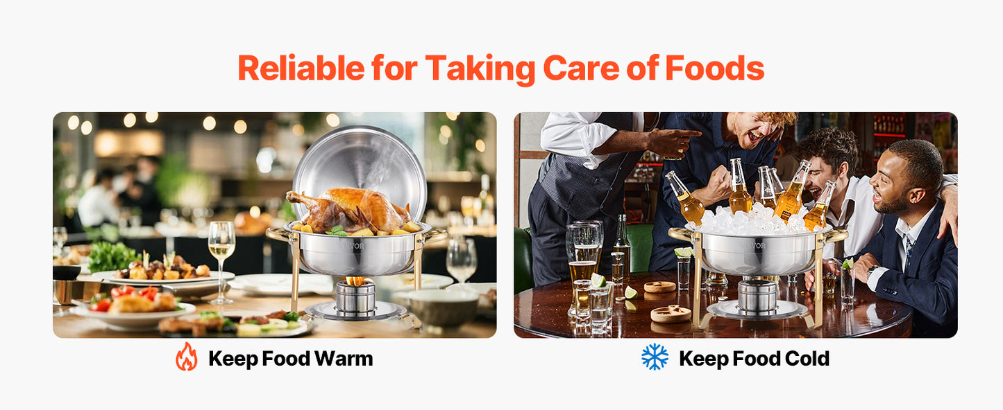 VEVOR 4 Pack Chafing Dish Buffet Set Stainless.