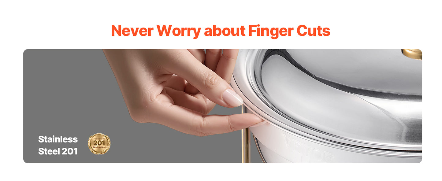 VEVOR 4 Pack Chafing Dish Buffet Set Stainless.